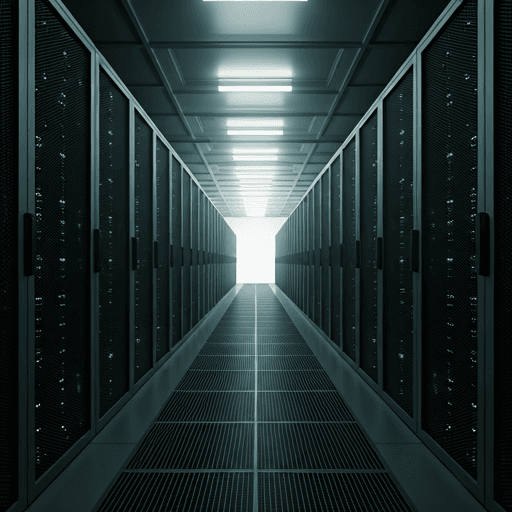 Secure digital infrastructure environment representing quantum-safe messaging systems and encrypted communications.